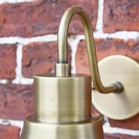 Close-up of the Swan Neck Bracket o the top of the Wall Lantern 