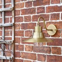 Traditional Barn Wall Light in Situ on the Front of a House