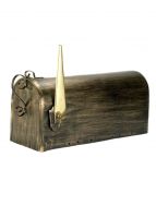Gold Mailbox Flag on the Side if the American Style Mail Box