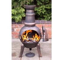 Antique Bronze Chimenea in Situ