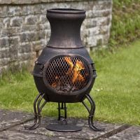Antique Bronze Chimenea in Situ