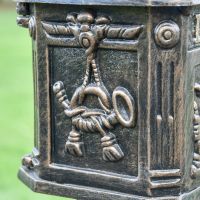 Close-Up of Antique Bronze Cast Aluminium Post Box