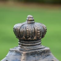 Close-Up of Lid Attached to Freestanding Post Box