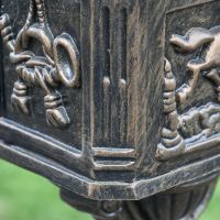 Close-Up of Engraving on Victorian Freestanding Post Box