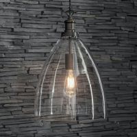 Antique Bronze Steel Bullet Pendant Light in Situ