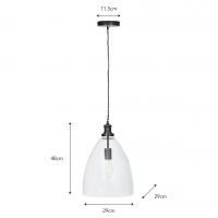 Dimensions Antique Bronze Steel Bullet Pendant Light