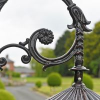 Antique Brown Lamp Post Gothic Scroll Work