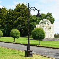 Antique Brown Ornate Gothic Cast Iron Lamp Post