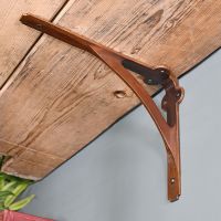 Looking up at the Antique Copper Stylish Architectural Shelf Bracket Holding up a Shelf