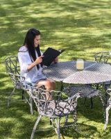 Scale Shot of Antique Cream "Riverhill" Four Seater Dining Set