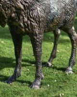 Close-Up of Freestanding Legs on Antique Gold "Mickey Moose" Cast Aluminium Moose Garden Sculpture