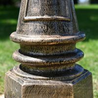 Antique Gold Finish Lamp Post Column