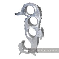 "Seahorse" Wine Rack in an Antique Nickel 