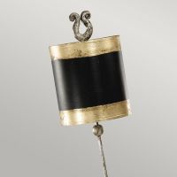 Tiberius Aged Silver, Black & Gold Table Lamp 