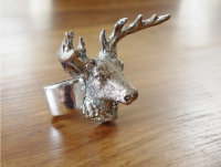 Antique Silver Stag Napkin Ring