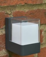 Top view of modern garden wall light