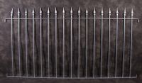 Arrow finial galvanised steel fence panels