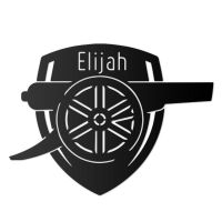Black "Arsenal Cannon" Wall Art in Full 