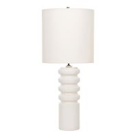 Art Deco White Table Lamp 