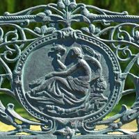 Artemis Cast Iron Motif On Seat Of Garden Bench