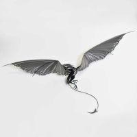 Artist Piece - Bespoke Recycled Metal "Askook" Dragon Wall Art - Black