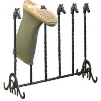 "Ascot" Black 3 Pair Welly Rack