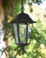"Ashbourne" Chain Hanging Porch Light in Situ
