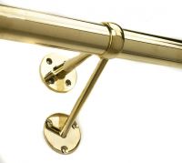 "Classic Twin Stem" Brass handrail bracket