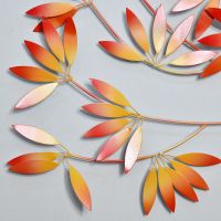 Close-up of the Orange Finish on the Bush Wall Art