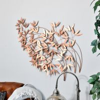 Autumn Leaves Wall Art in an Gold Finish