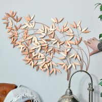 Autumn Leaves Gold Wall Art to Scale