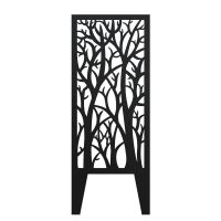 Autumnal Trees Garden Screen On White Background