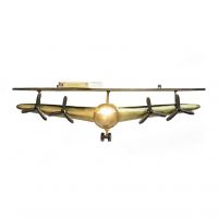 "Aviator" Airplane Shelf With Light in Situ Holding a Book