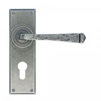 Antique Pewter Lever Euro Lock Set