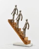 Back view of cast aluminium home sculpture