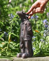 Scale image of badger garden sculpture