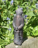 Back view of resin garden statue