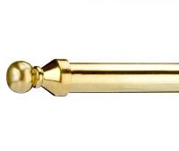 Polished Brass Ball Finial Stair Rods - 16mm