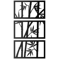 Bamboo Wall Art Finished in black