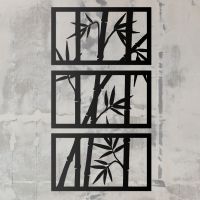 Bamboo Wall Art on a Rustic Wall