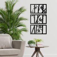 Bamboo Wall Art in Situ in the Living Room
