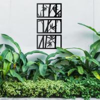 Bamboo Wall Art in Garden