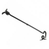 16" "Barletta" Forged Iron Cabin Hook Finished in Black 