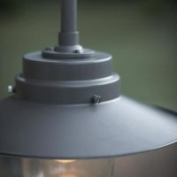 Contemporary Grey Barn Light Close Up