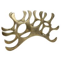Brass Finish Contemporary Style Wine Rack