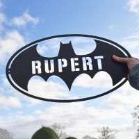 "Batman" Personalised Wall Art to Scale