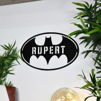 "Batman" Personalised Wall Art with the Name Rupert