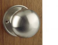 Round Satin Chrome Door Knobs