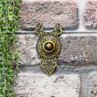 Traditional Ornate Bell door Buzzer finished in Antique Brass