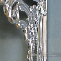 "Victorian Amalina" Bright Chrome Ornate Scroll Bracket 18 x 14cm